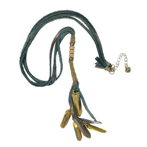 Nakamol Bohemian Golden Leather Necklace - Picture 4 of 6